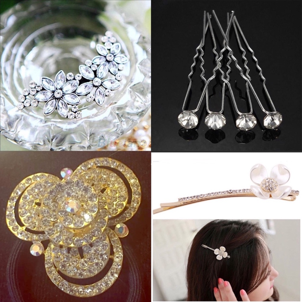 Lot of sparkly hair accessories Sparkle on!